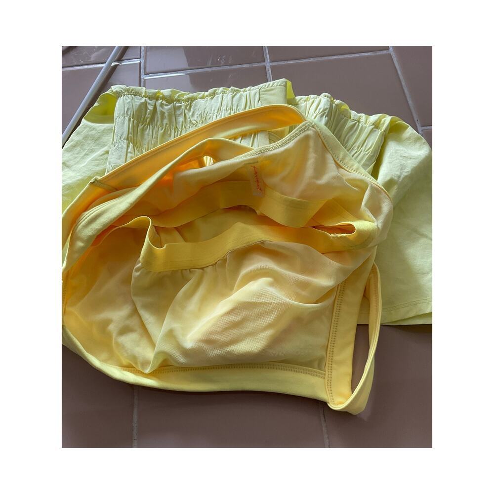Free People Movement Righteous Runsie Neon Yellow Size Large Shorts Racerback - Picture 9 of 10
